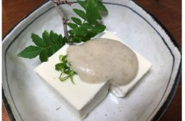 豆腐にとろろは、淡白な味同士なのに良い味🌱 自然薯王国社長の味談義🍺