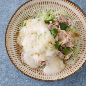 自然薯とろろ-豚しゃぶサラダ