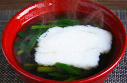 【旬の味覚】春菊のおすまし × 自然薯はかた白とろろ