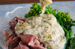 旬のホタルイカと菜の花と自然薯とろろ